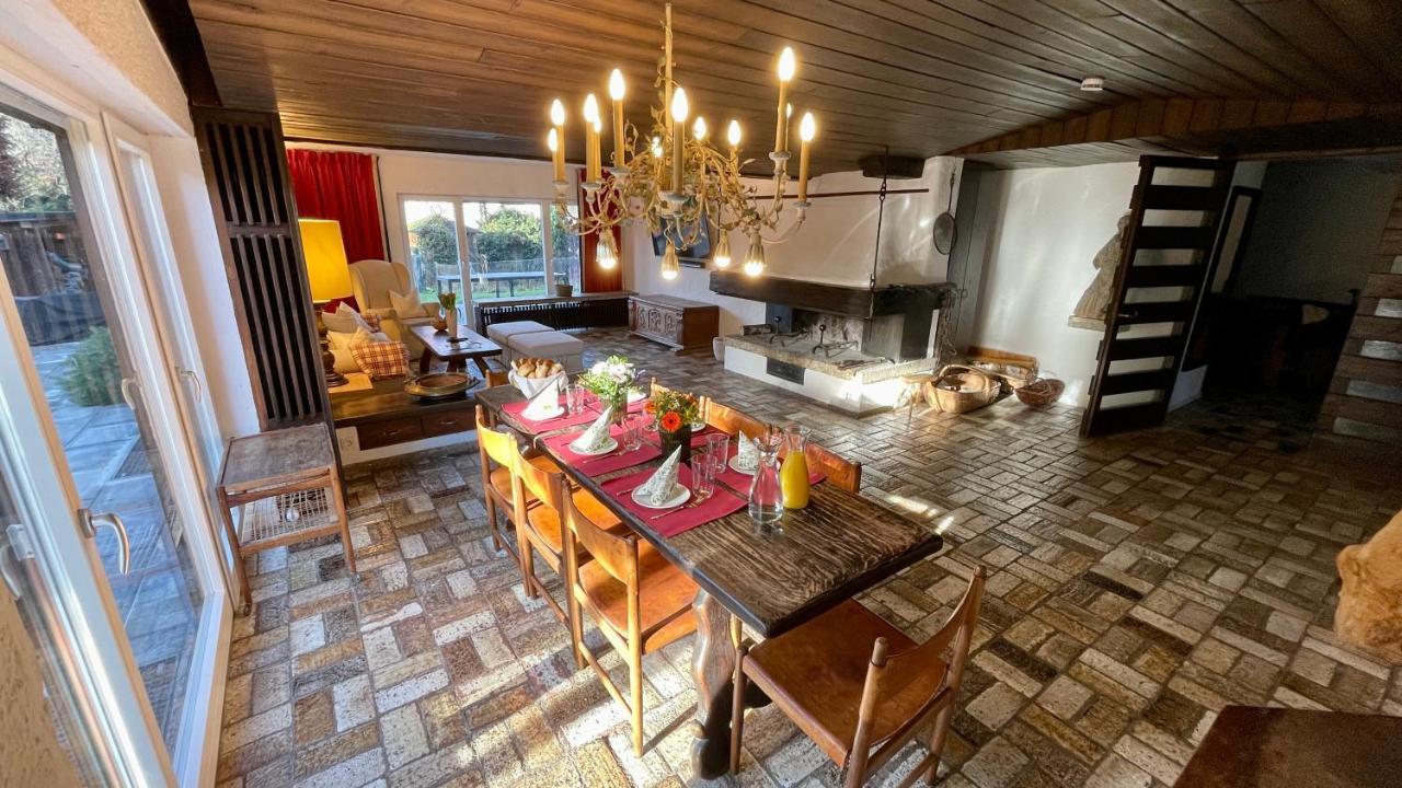 Large Holiday Apartment With Sauna, Terrace, Garden And Open Fireplace 伦格里斯 外观 照片